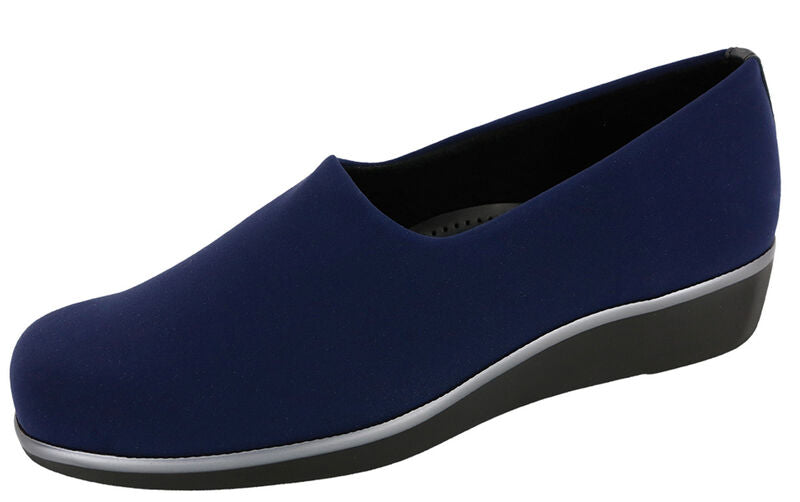 SAS Women's Bliss Slip On Wedge NAVY