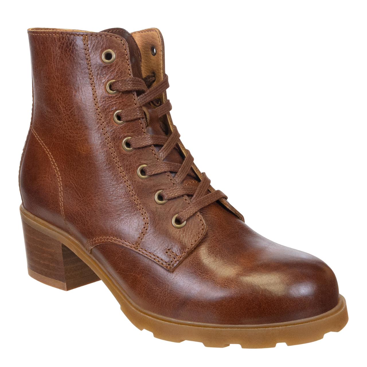 OTBT - ARC in BROWN LEATHER Heeled Ankle Boots