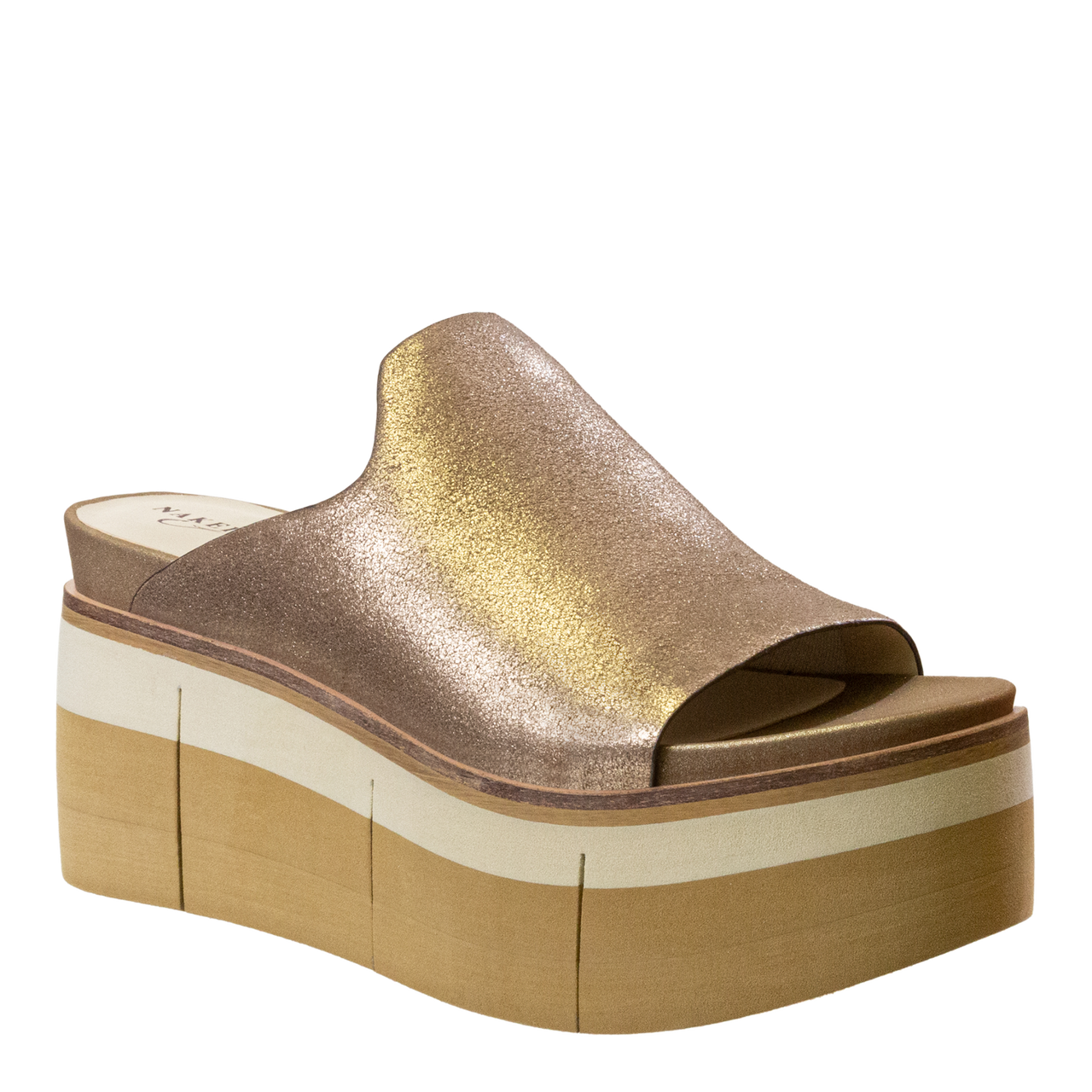 NAKED FEET - FLOW in GOLD Platform Sandals